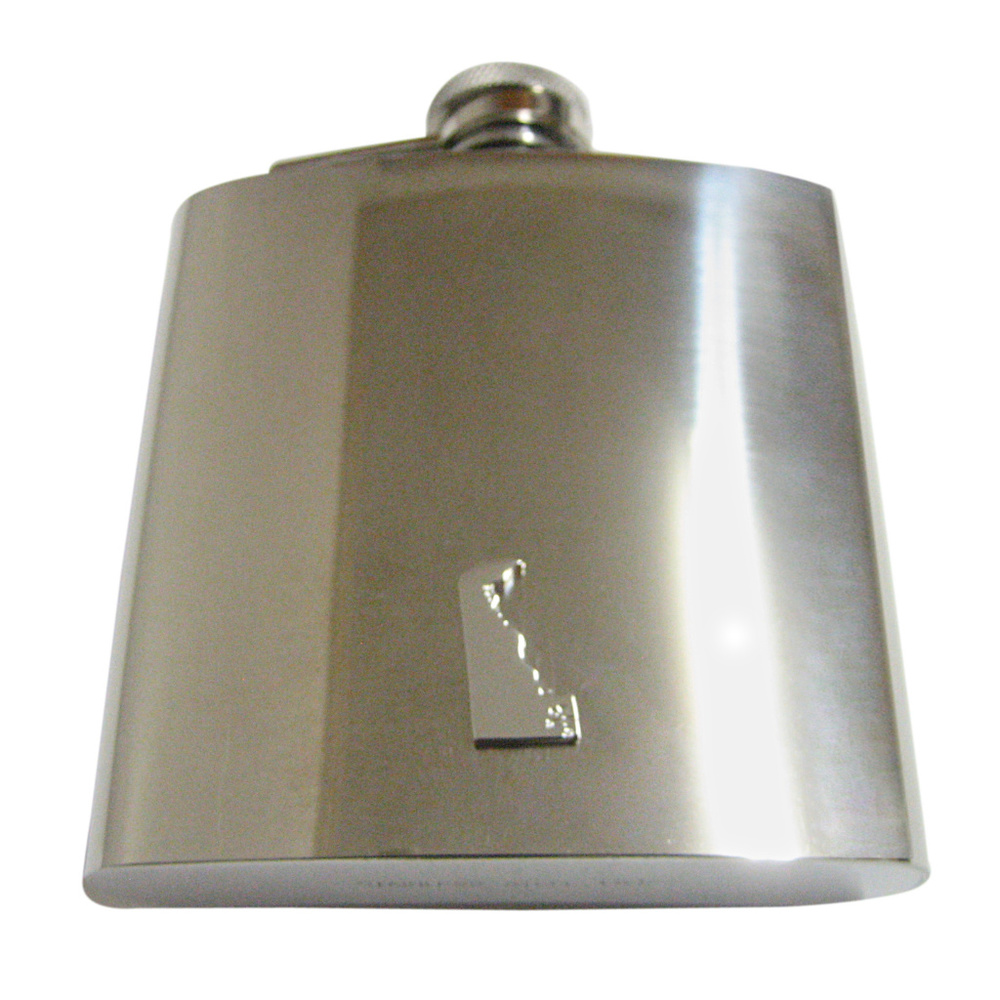 Delaware State Map Shape 6oz Flask - image 1